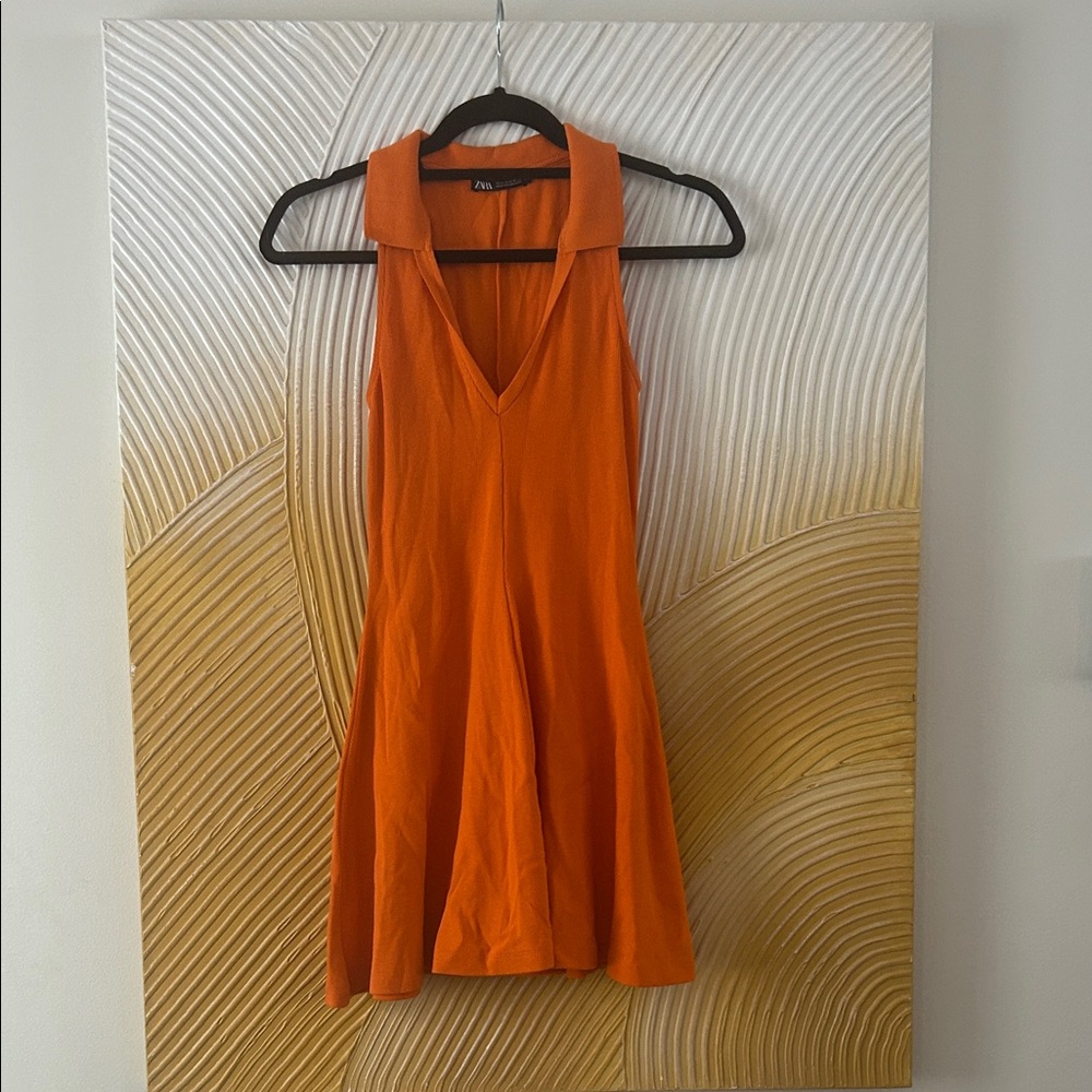 Zara Vibrant Orange Mini Dress